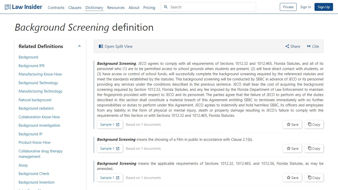 Background Screening Definition | Law Insider