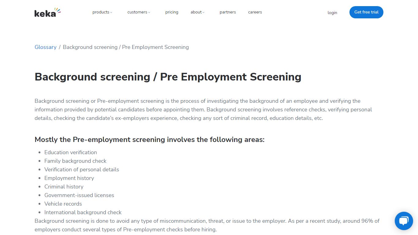 What is Background screening / Pre Employment Screening ? | Meaning ...