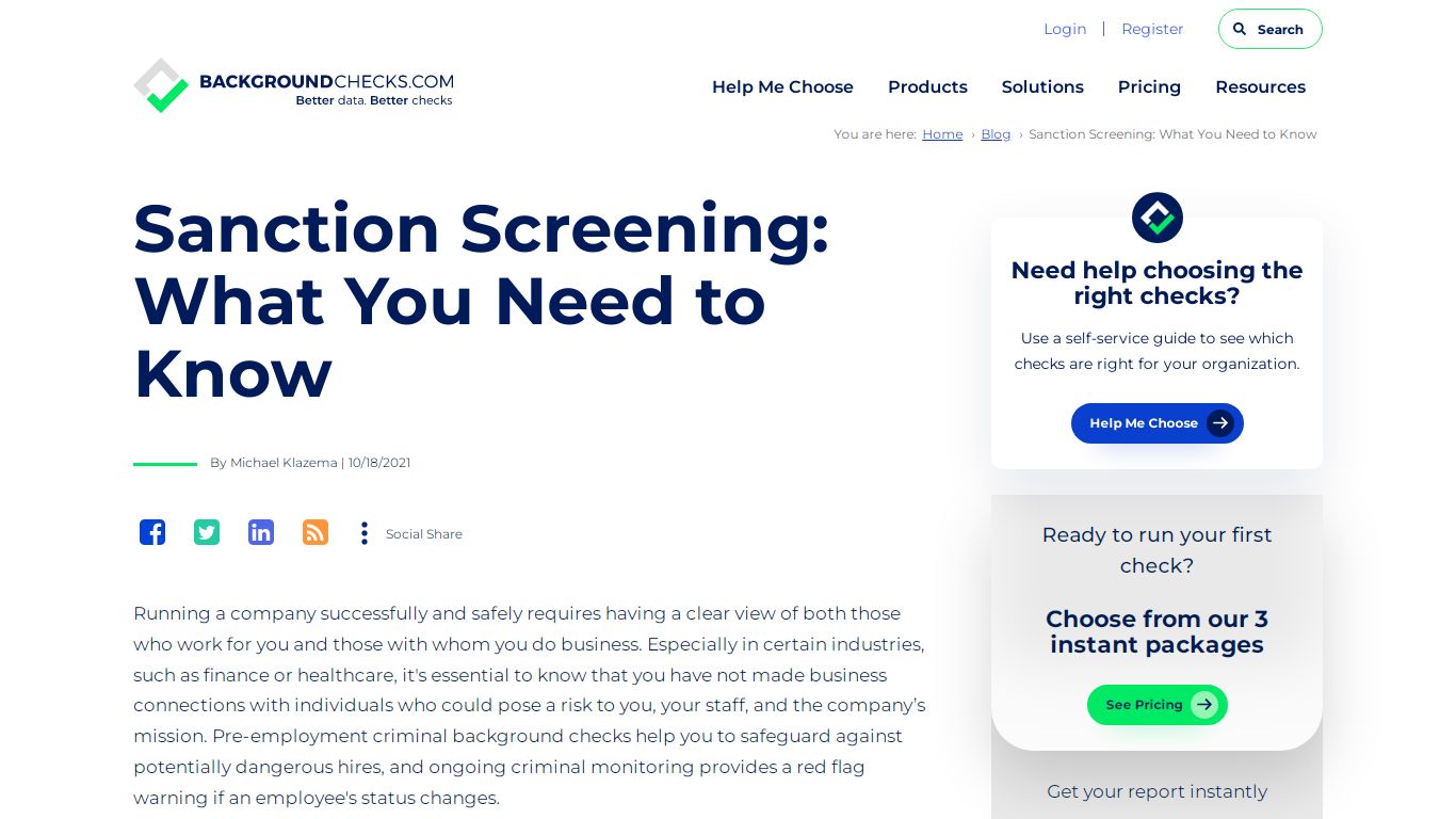 Sanction Screening: What You Need to Know - background checks